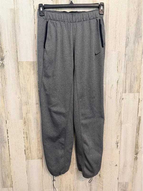 Nike Women’s XS Gray Dri-FIT Fleece Jogger Pants Toggle Hem Zip Pockets - Image 2