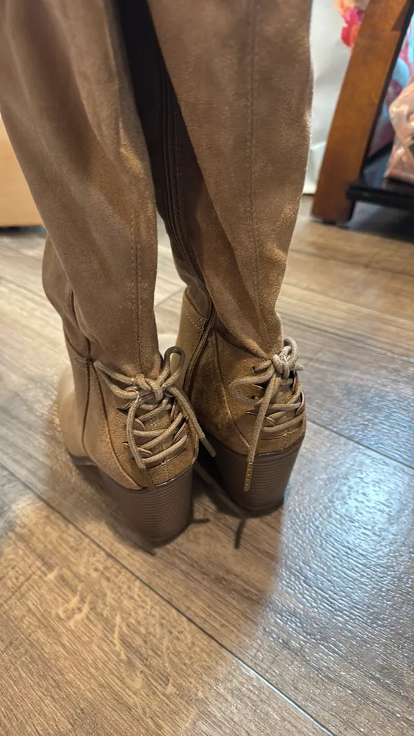 Knee high suede boots Brown Size 7 - Image 3