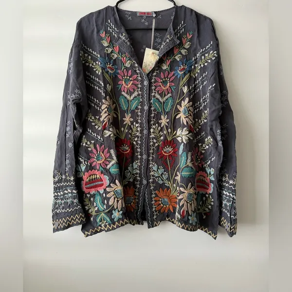 Johnny Was CASSIA BUTTON DOWN BLOUSE - Image 3