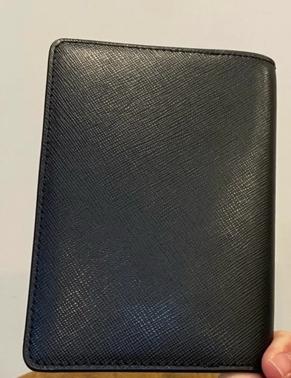 Kate Spade Black Leather Passport Cover Wallet - Image 3