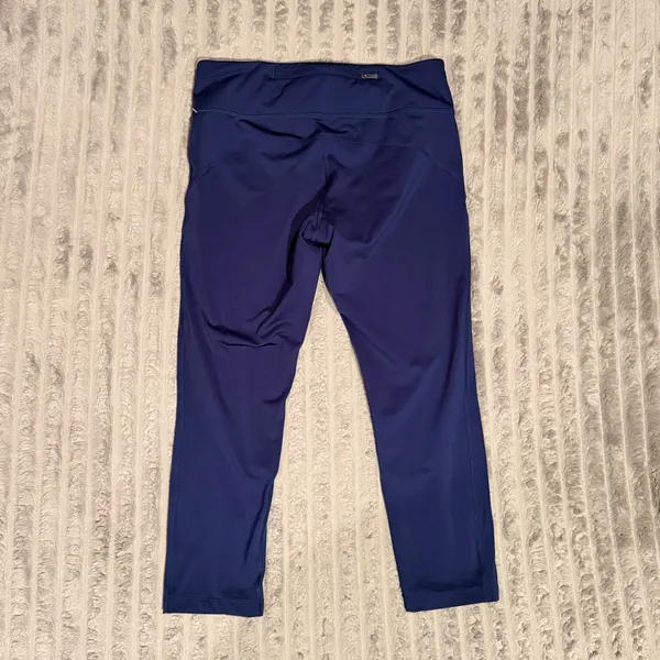 Nike Dri-FIT Womens Navy Blue Running Leggings Cropped Mesh Panels Size M - Image 7