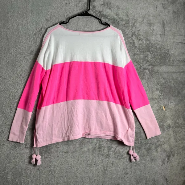 Lilly Pulitzer Westwood Sweater Pink Ombre Colorblock Coquette Soft Girl Cozy MD - Image 2