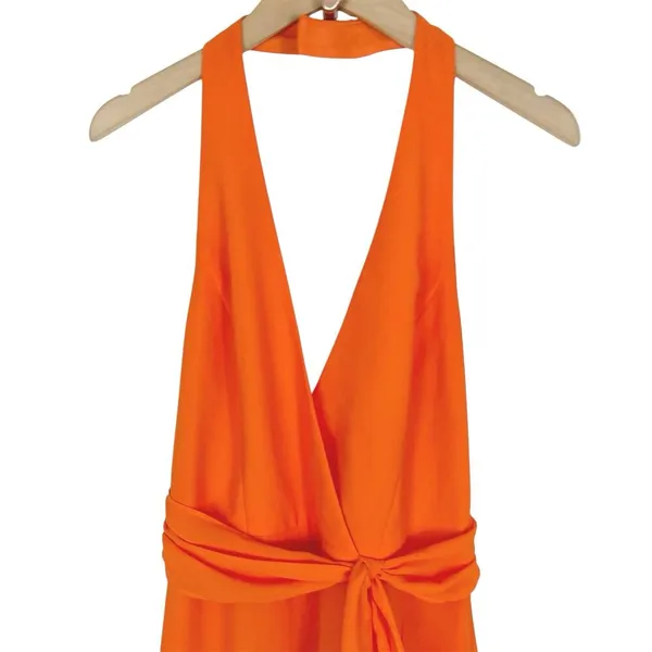 Revolve NBD Victoria Gown Halter Dress in Tangerine Orange Size XS - Image 4