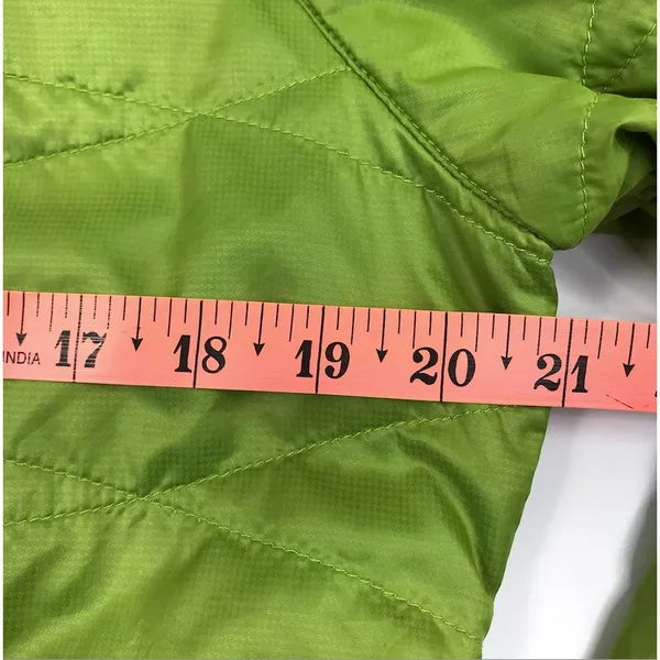 REI PrimaLoft Pertex Quantum Eco Full Zip Jacket Women M Green Outdoor Packable - Image 11
