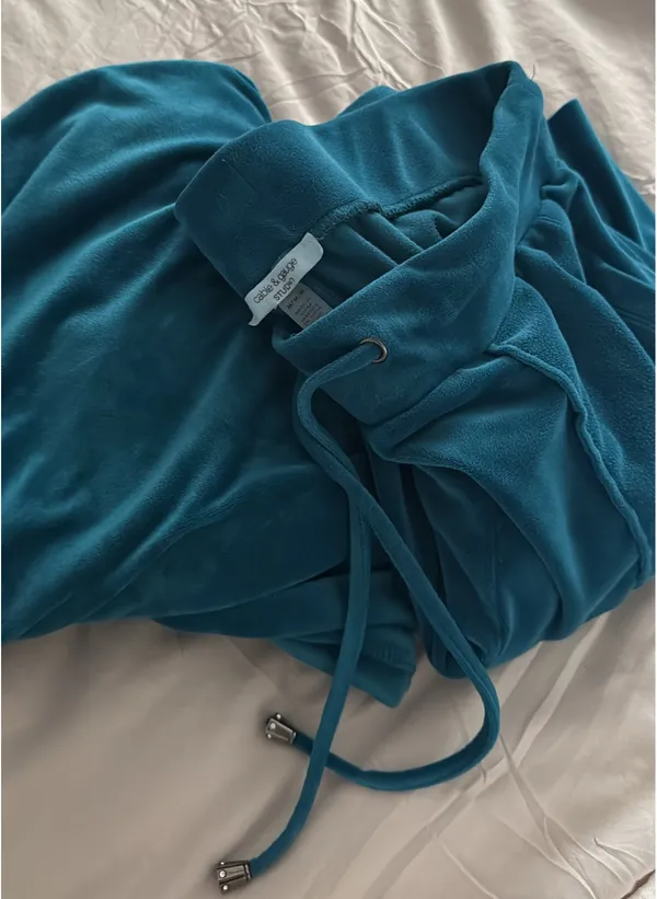 Cable & Gauge Velour Set Teal - Image 4