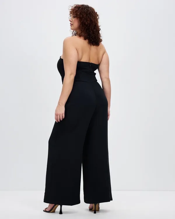 Abercrombie & Fitch Premium Crepe Jumpsuit Black - Image 2