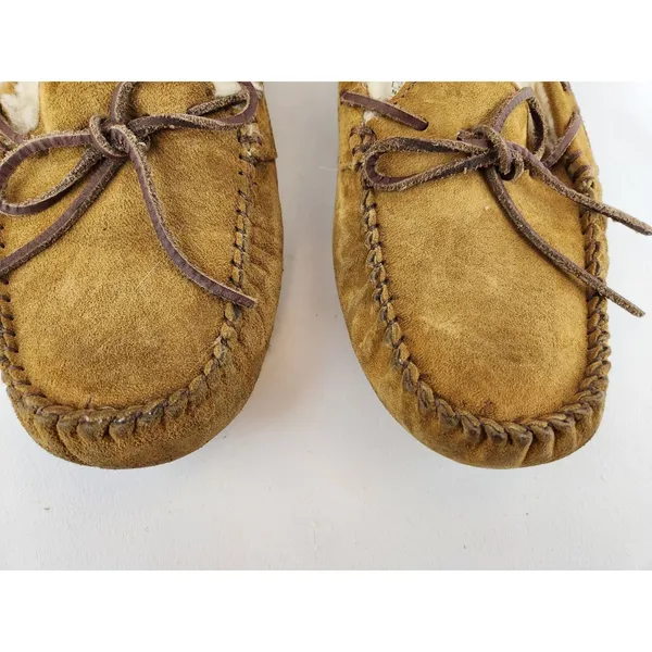 UGG Dakota Slippers Women's 10 House Shoes Tan 5612 Moccasin Loafers Sherpa Wool - Image 4