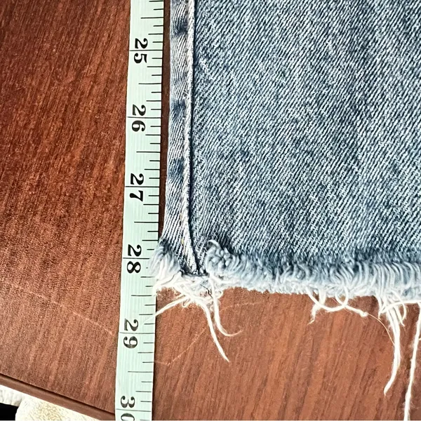 We The Free People Button Fly High Rise Skinny Jeans Size 27 Distressed Frayed - Image 13