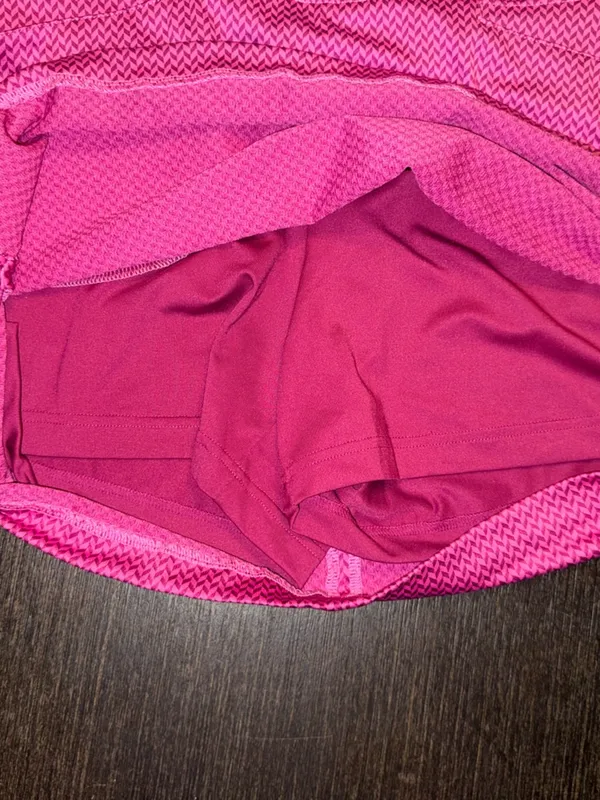 Lady Hagen Hot Pink Athletic Skort with Chevron Texture - Image 3