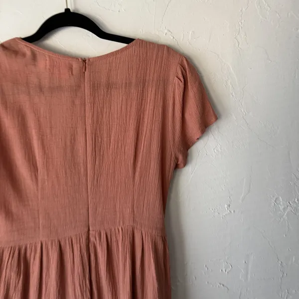 Showpo Dress Festival Small Pink Mauve Boho Flutter Sleeve Lace Up Mini‎ Casual - Image 9