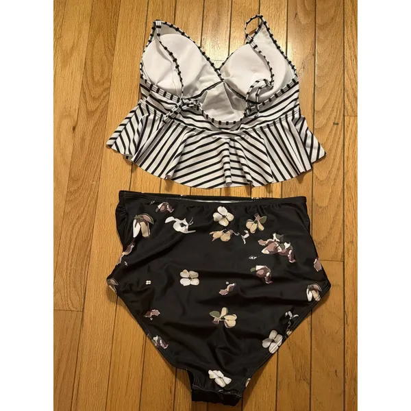 Maternity Stipend & Floral Bikini Black Women’s M - Image 2