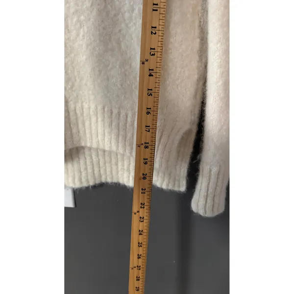J.Crew Alpaca Merino Cashmere Blend Turtleneck Sweater Ivory‎ Cream Back Zip XS - Image 8