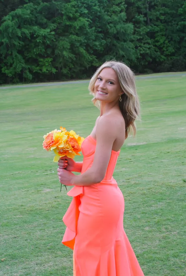 Prom Dress Orange Size 0 - Image 2