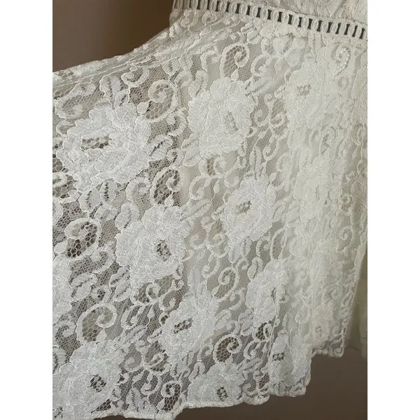 Altar’d State Cream Blue Lace Dress Sz‎ Small - Image 2