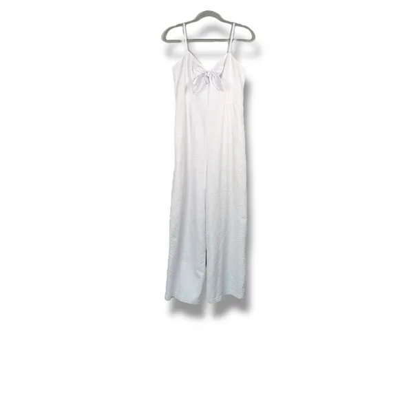 HUTCH Seersucker Jumpsuit Wide Leg White Savannah Size‎ 6 - Image 2