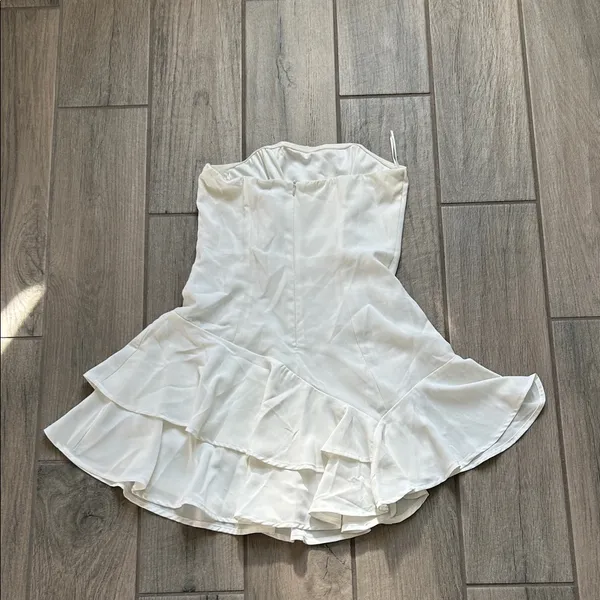 Cotton Candy Strapless White Dress - Image 6