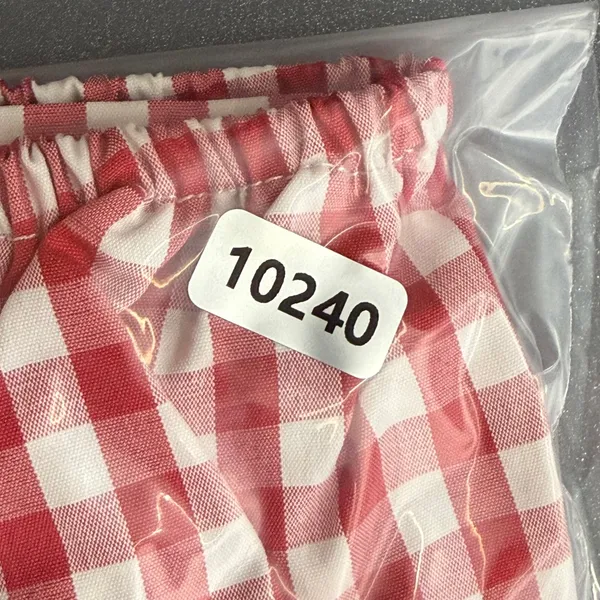 PrettyLittleThing Red White Gingham Off Shoulder Crop Top Button Front Size 2 - Image 8