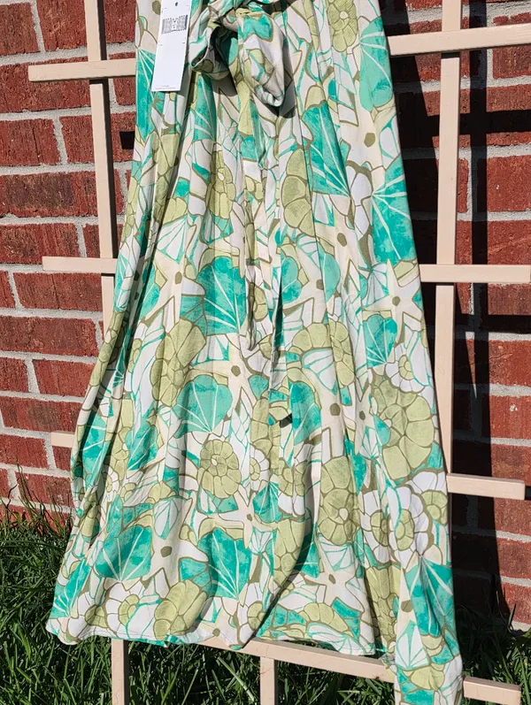 O'Neill Leona Tie-Back Sleeveless Midi Dress L - Image 10