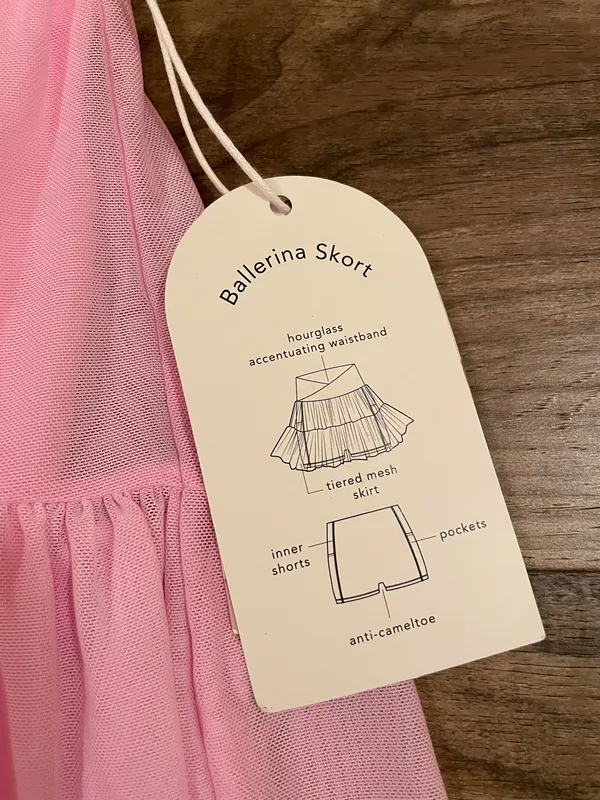 NWT! Blogilates Viral Taylor Swift Popflex Ballerina Skirt Skort Light Pink Large - Image 6