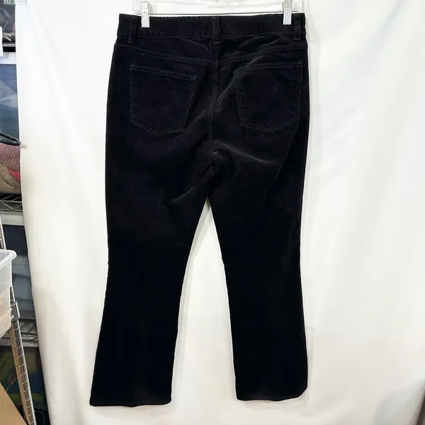 Talbots Size 10P Corduroy Pants Black Corduroy Bootcut Stretch Holiday 1338‎ - Image 2