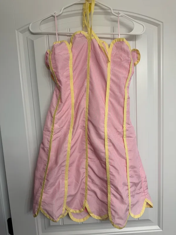 Shop These Three halter dress- pink & yellow - Image 2