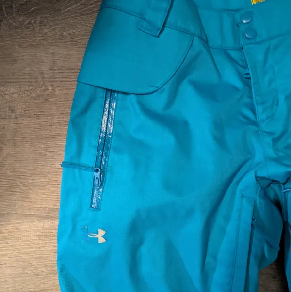 Under Armour Turquoise Blue Storm Ski Flared Snow Pants Size Small - Image 3