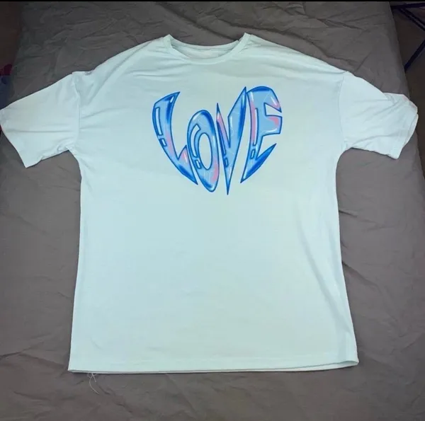 NEW Heart Tshirt Blue - Image 4