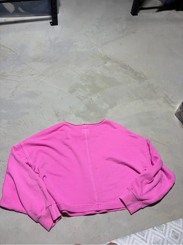 Aerie Cropped Pink Women's Sweatshirt xl - Image 13