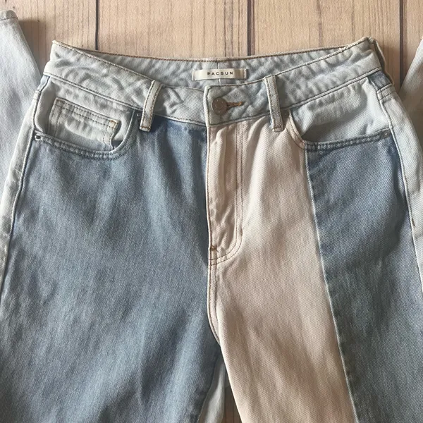 Pacsun Colorblock High Rise Mom Jeans - Image 7
