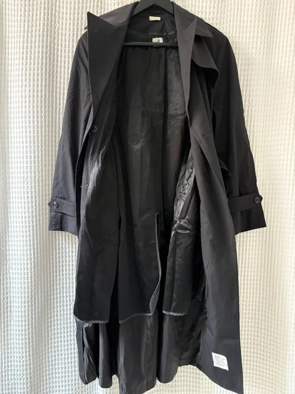 Vtg Sterlingwear of Boston military-spec black all-weather trench coat womens 12 - Image 3