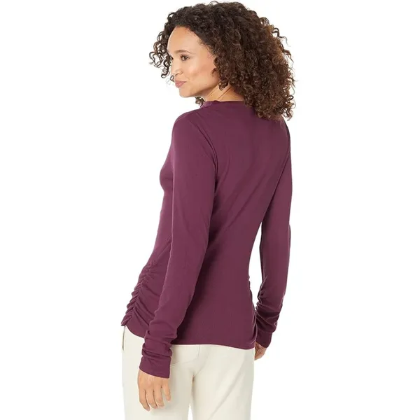 NWT Michael Stars Womens Size XL Dark Purple Nichole Mock Neck Ribbed Top NEW - Image 3