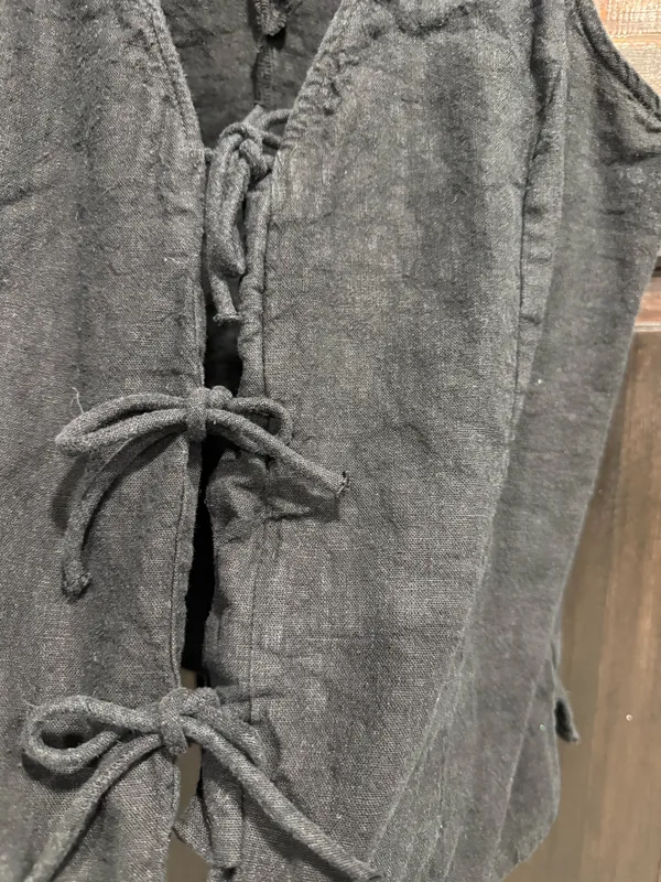 A New Day Linen tie v-neck tank - Image 4