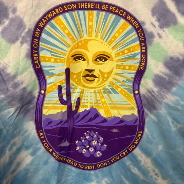 Kansas Carry on Wayward Son Desert Landscape Rock Tie Dye XL - Image 2