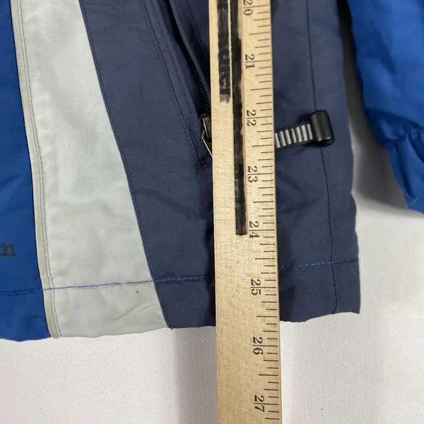 L.L. Bean Jacket Womens M Blue Nylon Winter Hooded Insulated Quilted Zip‎ Logo - Image 10