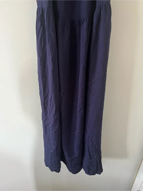 Old Navy Blue Airy Smocked Maxi Dress Small Beach Resort Vacation Euro Summer - Image 3