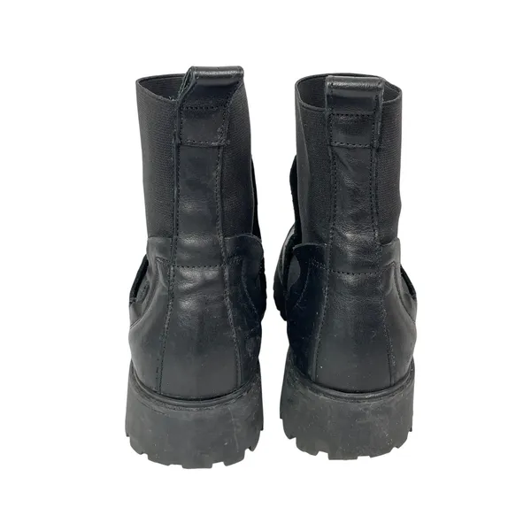 & Other Stories Women's Black Round Toe Chunky Block Heel Chelsea Boots 38 US 7 - Image 3