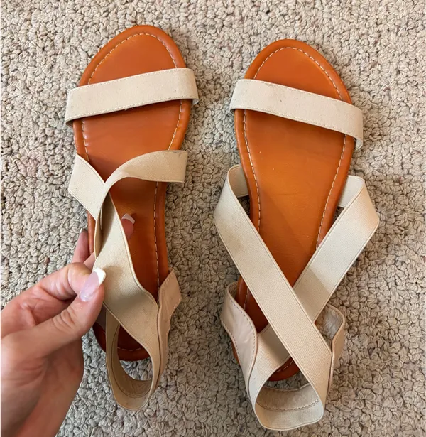 Tan Sandals Size 8.5 - Image 3