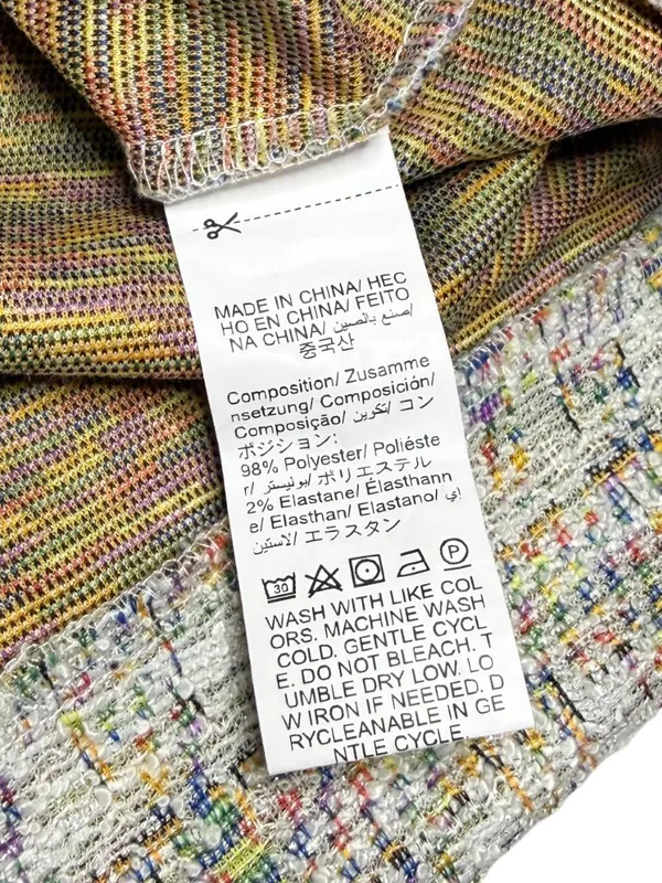 Dazy Multicolor Cropped Tweed Button - Image 5