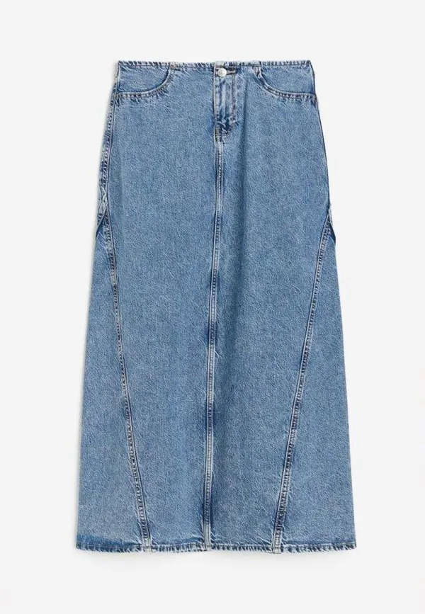 NWT H&M Denim Maxi Skirt in Light Denim Blue | Size 6 US - Image 6