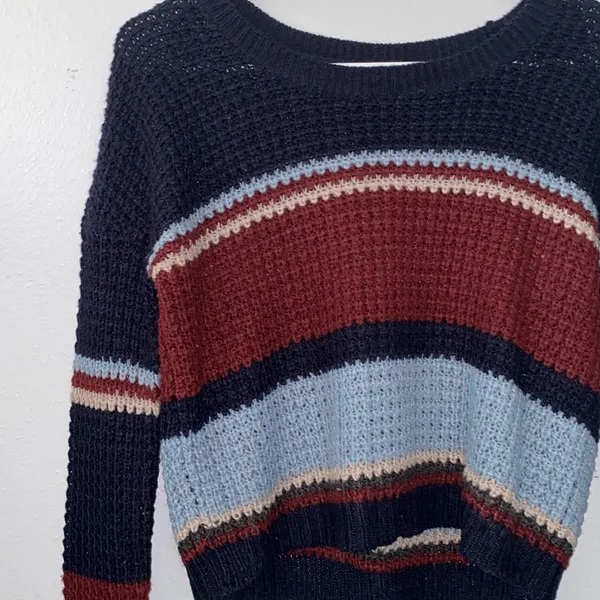 rue21 striped colorblock cropped sweater - Image 2