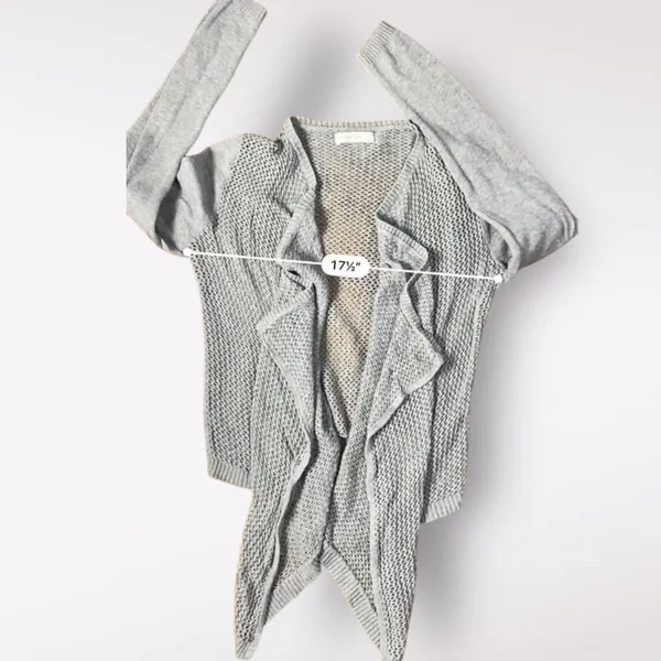 Abercrombie & Fitch Cable Knit Beachy Cover Up Sweater Womens‎ Size M/L Gray - Image 5