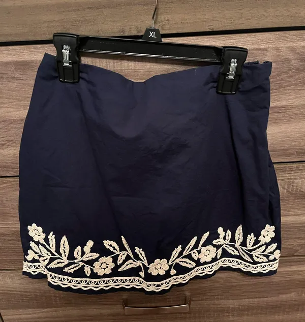 Mable Navy Embroidered Skirt Set - Image 7