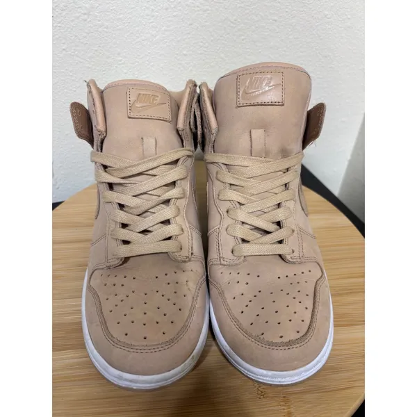 Nike Dunk High Women 8 Vachetta Tan Leather DX2044-201 Sneakers Neutral‎ - Image 3