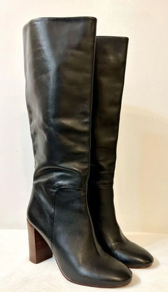 Lands’ End Stanton High Heel Tall Pullon Black Boots Size 9 - Image 2