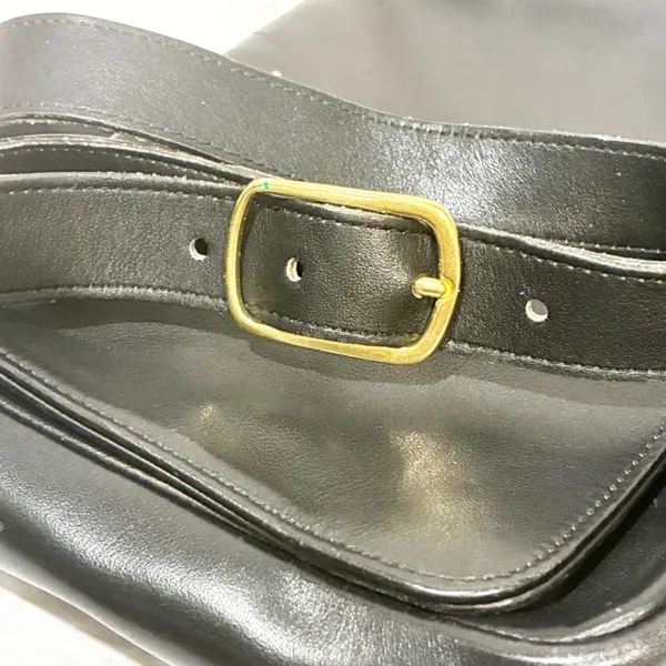 Coach‎ New York Black Leather Medium Tote Vintage 327 Gold Hardware - Image 4
