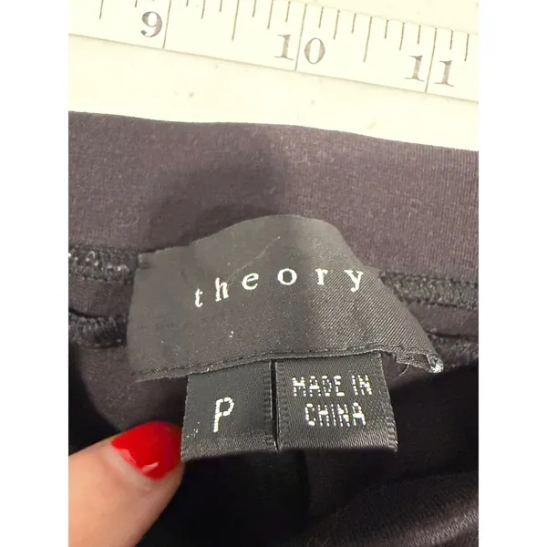 Theory‎ Pants Women S Black Quinina Rave Seamed Ponte Knit Slim Minimalist - Image 3