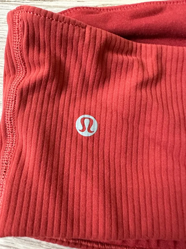 Red Lululemon asymmetrical sports bra - Image 3