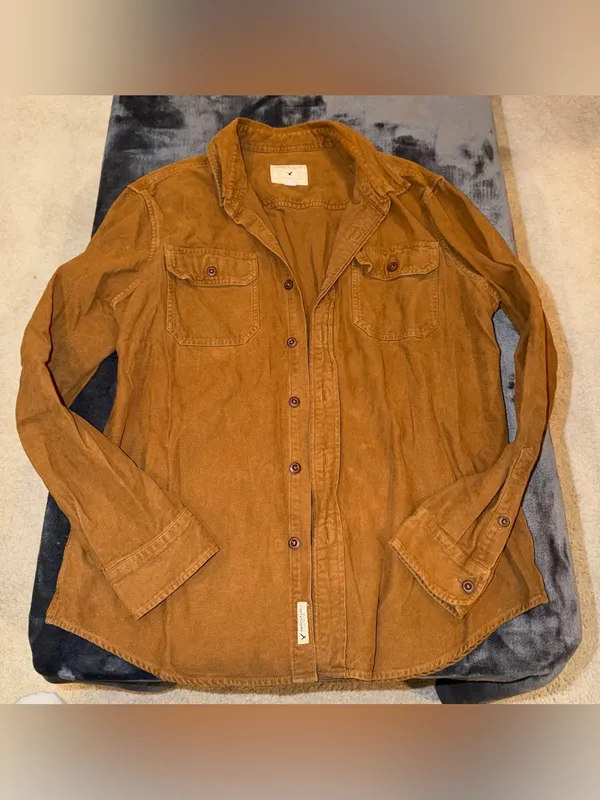 American Eagle Corduroy Button-Down Shirt Size Large - Image 5