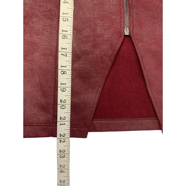 Haute Monde Women's Burgundy Zipper Skirt - Image 6