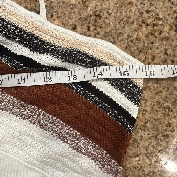 COMMENSE Color Block Knit Halter Dress COLOR - Multicolor, Size Medium NWT - Image 6
